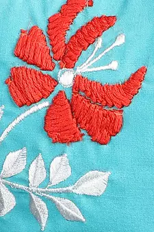 3-Ply Reusable Aqua & Multi Embroidered Cotton Fabric Fashion Mask