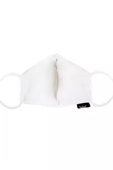 3-Ply Reusable White & Multi Floral Embroidered Cotton Fabric Fashion Mask