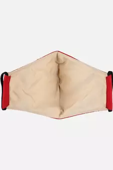3-Ply Reusable Red & Gold Patch Work Cotton Fabric Fashion Mask