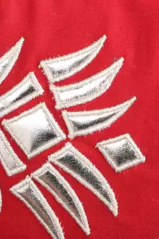 3-Ply Reusable Red & Gold Patch Work Cotton Fabric Fashion Mask