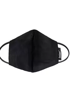 3-Ply Reusable Black & Pink Floral Embroidered Cotton Fabric Fashion Mask