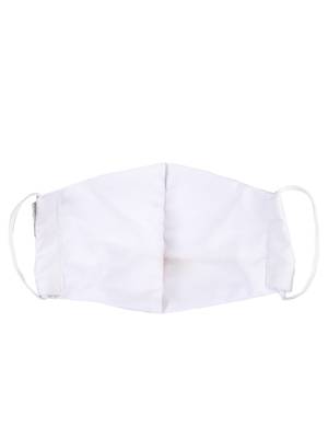 3-Ply Reusable White & Coral Embroidered Cotton Fabric Fashion Mask 5