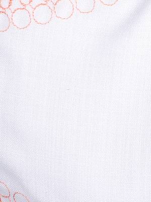 3-Ply Reusable White & Coral Embroidered Cotton Fabric Fashion Mask 6