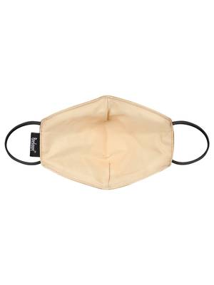 3-Ply Beige & Multi Faux Silk Embellished Fabric Fashion Mask 5