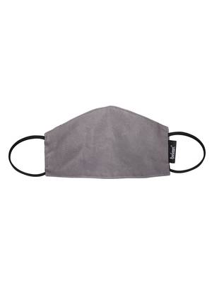 3-Ply Grey & White Faux Silk Embellished Fabric Fashion Mask 5