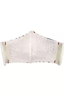 3-Ply Cream & Multi Cotton Embroidered Fabric Fashion Mask