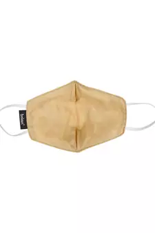 3-Ply Gold & Multi Faux Silk Embellished Fabric Fashion Mask