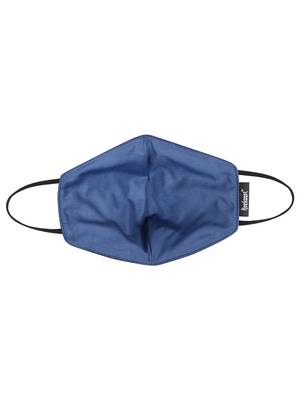 3-Ply Navy Blue & Gold Faux Silk Embellished Fabric Fashion Mask 5