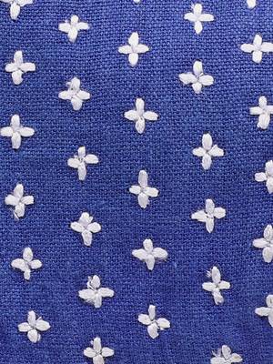 3-Ply Royel Blue & White Cotton Embroidered Fabric Fashion Mask 6