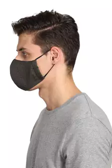 3-Ply Dark Green & Grey Cotton Printed Fabric Fashion Mask