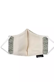 3-Ply Reusable Green & White Viscose Fabric Fashion Mask