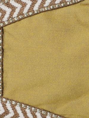 3-Ply Reusable Mustard & White Poly Silk Fabric Fashion Mask 6