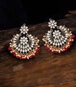 Maroon Brass Alloy   Earring