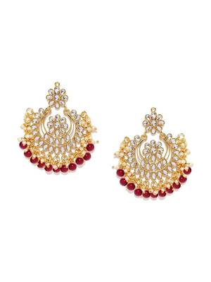 Maroon Brass Alloy   Earring 2