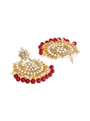 Maroon Brass Alloy   Earring 3