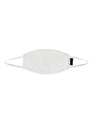 3-Ply White & Gold Art Silk Embellished Fabric Fashion Mask 5