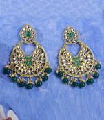Green Brass Alloy   Earring