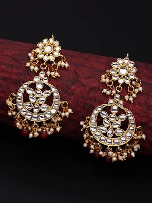 White Brass Alloy   Earring 1