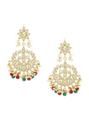 Maroon Brass Alloy   Earring 1