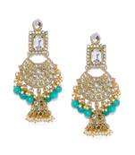 Green Brass Alloy   Earring