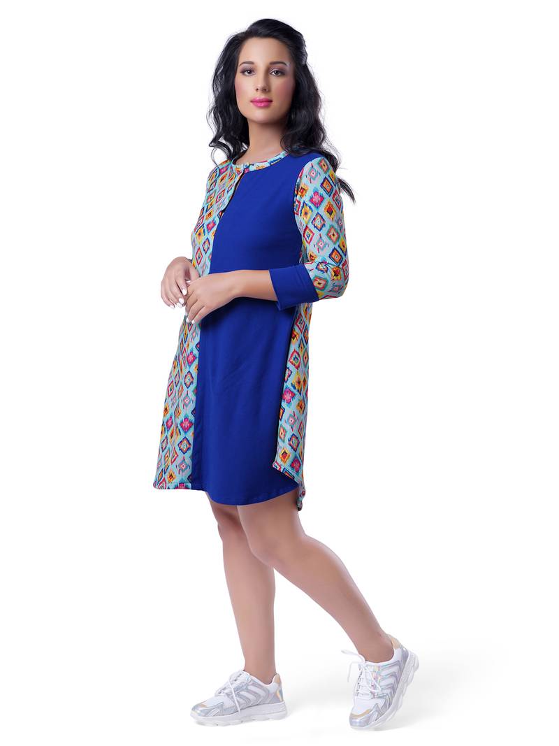 Trab Life Multi Colour Tshirt Skater Dress