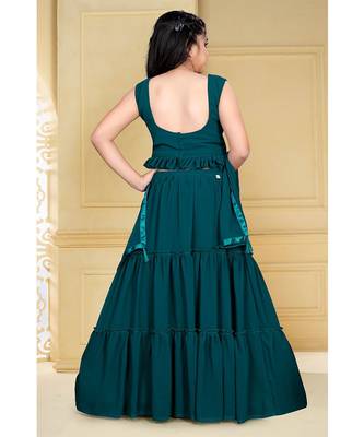 wedding designer rama georgette kidswear lehenga 3