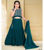 wedding designer rama georgette kidswear lehenga