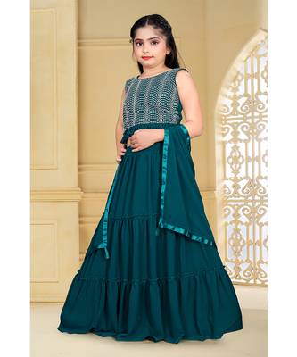 wedding designer rama georgette kidswear lehenga 4