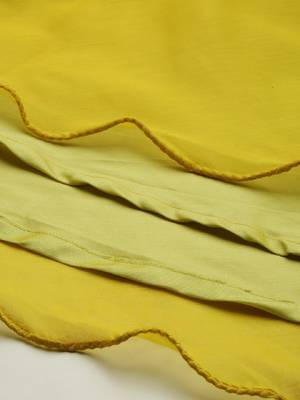 Parrot Color Patchwork Semi-Stitched Lehenga & Unstitched Blouse With Dupatta 6