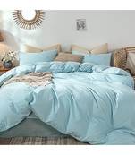 100 % Cotton Like Linen Sage Green Duvet Cover  Sage Green Bedding Set  Spring Bedding  Free Shipping