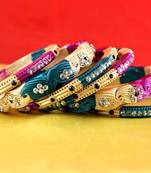 Rajasthani Lakh Bangles Muti Coulor  Stone