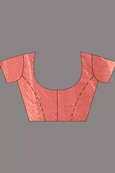 This is  Pink Blended Silk textured handwoven saree  from Charukriti