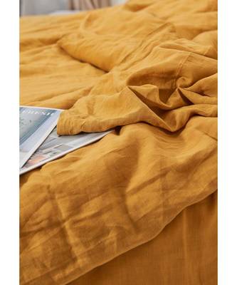 100% Cotton Duvet Cover in Mustard brown Yellow 1
