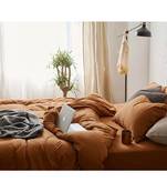 Burnt Orange 100% Cotton duvet cover  3 Pcs set cotton duvet cover  Burnt orange comforter cover  Free Matching Pillow