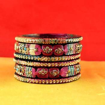 rajasthani lakh bangles muti coulor  stone size-2.4,2.6,2.8 2
