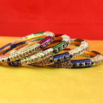 rajasthani lakh bangles muti coulor  stone size-2.4,2.6 1