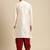 Sanwara Men's Cream Solid Art Silk Ethnic Kurta