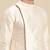 Sanwara Men's Cream Solid Art Silk Ethnic Kurta
