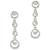 Korean Silver Circles Bridal Drop Earrings