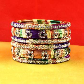 rajasthani lakh bangles muti coulor  stone size-2.6 2