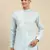 Sanwara Men Solid Sky Blue Cotton Short Kurta