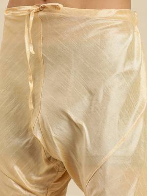 Sanwara Men Cream Jacquard Woven Design Kurta Pyjama 5