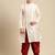 Sanwara Men's Cream Solid Art Silk Ethnic Kurta Set