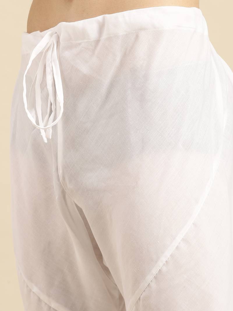 Sanwara Men's Denim Blue Solid Cotton Ethnic Kurta Set