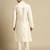 Sanwara Men's Cream Embroidered Jacquard Ethnic Kurta Set