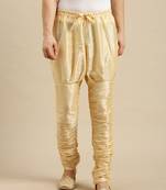 Sanwara Men's Solid Beige Colour Art Silk Brijesh Pant