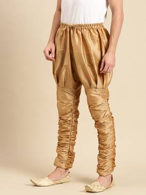Sanwara Men's Solid Deep Beige Colour Art Silk Brijesh Pant 2