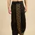 Sanwara Men's Traditional Black Coloured Embroidered Art Silk Dhoti