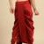 Sanwara Men's Traditional Red Coloured Embroidered Art Silk Dhoti