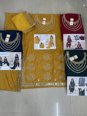 Maroon Embroidered Real Mirror Works Cotton Salwar  3